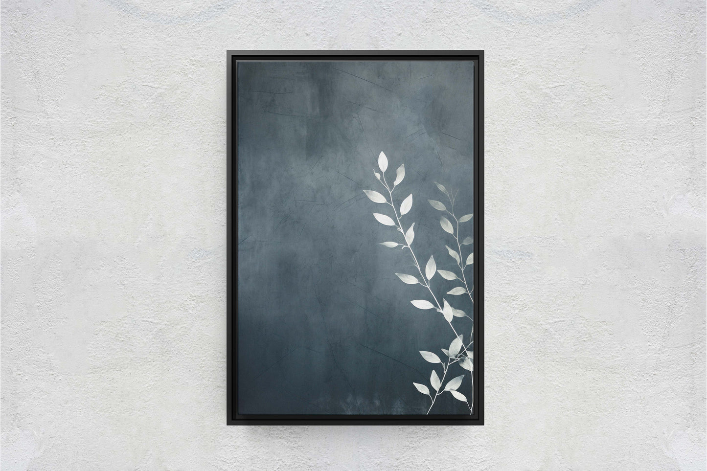 Black and White Floral, Botanical Art, Wildflower Decor, Farmhouse Print, Modern Art, Large Print, Framed Canvas