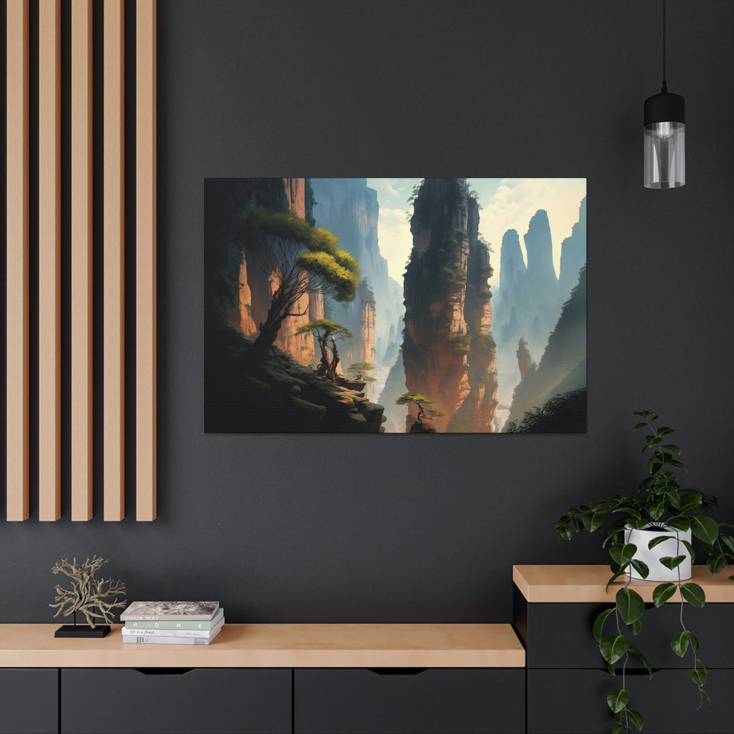 Zhangjiajie National Forest Park Art Ready To Hang Large Print, Oil Painting, Landscape, Cliffs, Natural Beauty