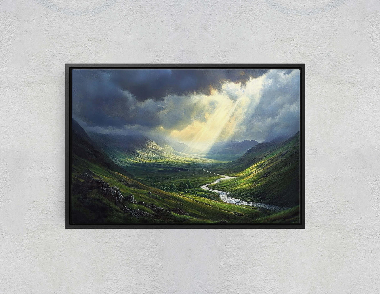 Celtic Highlands, Scotland Highlands, Scenic Decor, Valley Painting