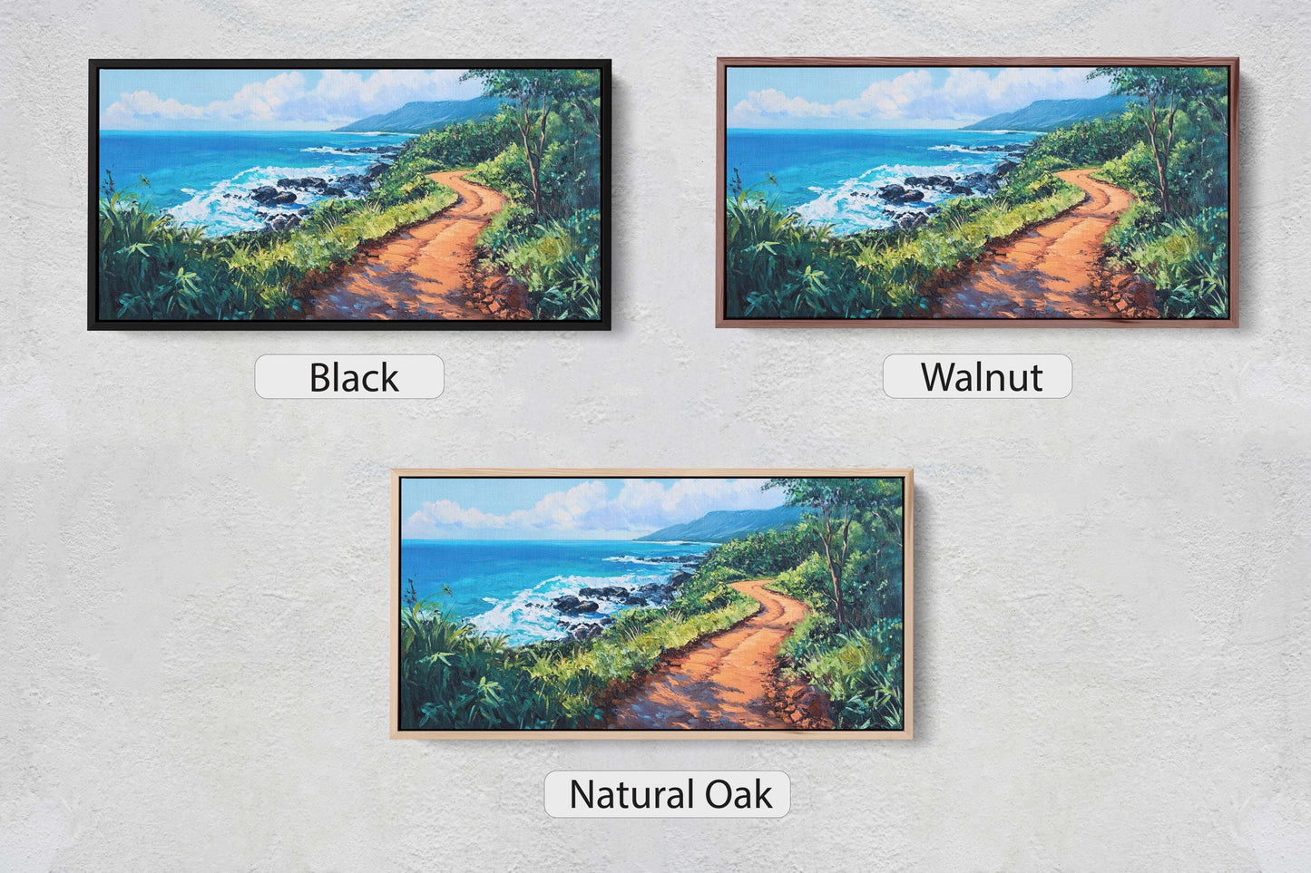 Road to Hana, Maui Hawaii Art, Beach Painting, Scenic Drive