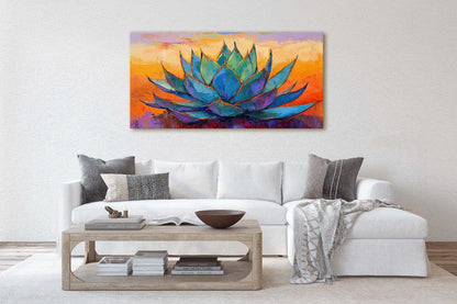 Abstract Agave, Agave Painting, Succulent Art, Desert Art