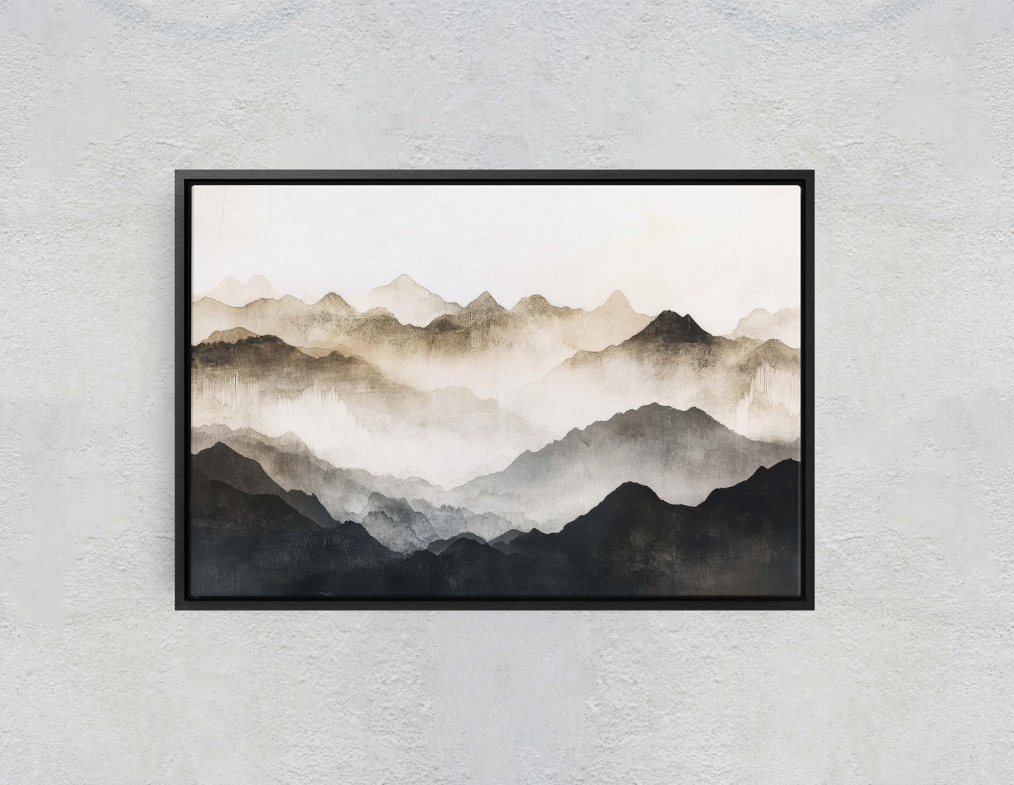 Foggy Mountain Art, Misty Mountains, Nature Painting