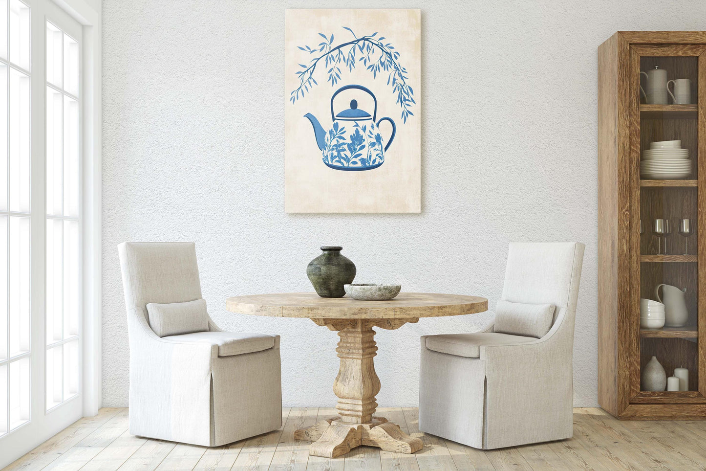 China Teapot, Willow Pattern Art, Japanese Teapot, Asian Decor