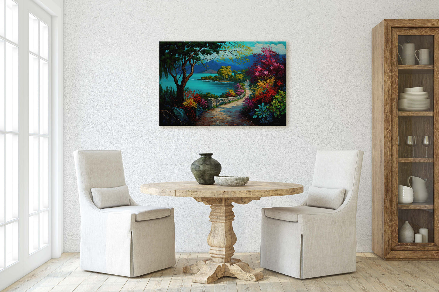 Montego Bay Jamaica, Caribbean, Canvas Art Large Print, Painting, Landscape, Second City, Mobay, Tropical, Colorful