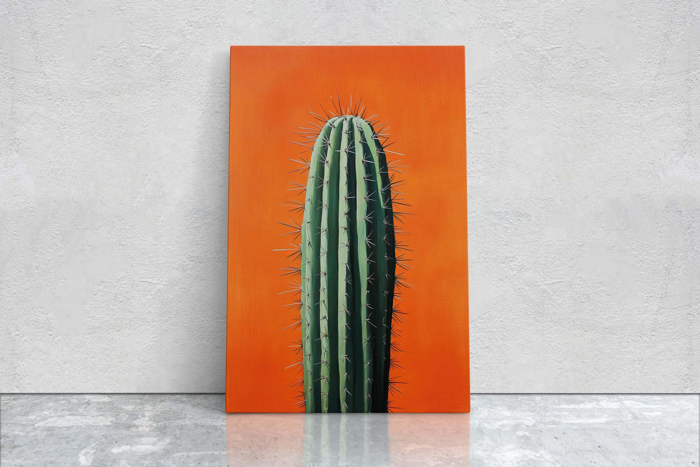 Cactus Art, Lone Cactus, Desert Decor, Southwest Art