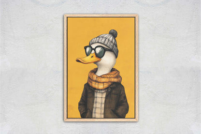 Hipster Duck, Pop Art, Modern Decor, Street Art, Animal Art, Unique Art, Animal Sunglasses, Kids Room, Boys Room