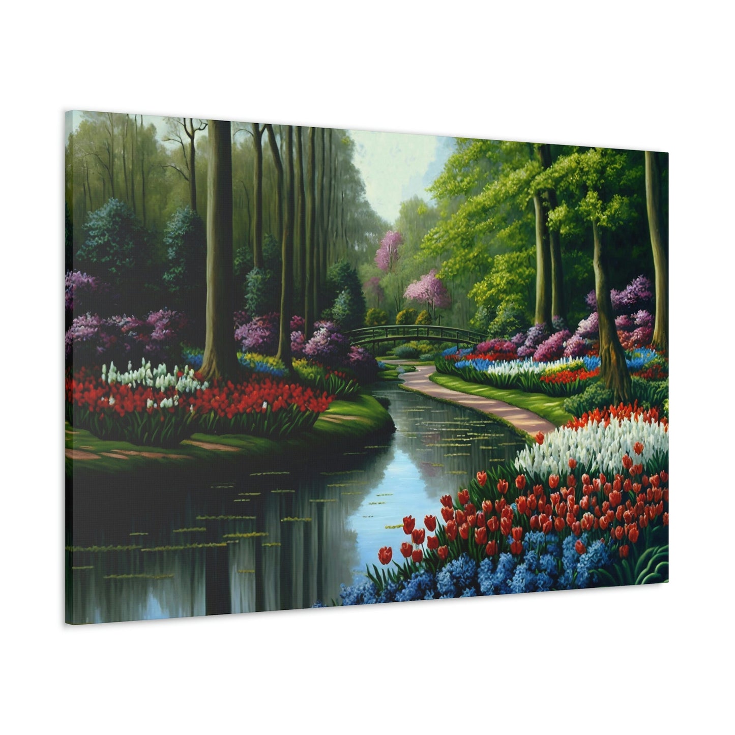 Netherland Stream Landscape Canvas Art