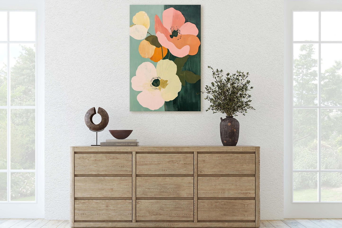 Contemporary Flowers, Floral Print, Botanical Art