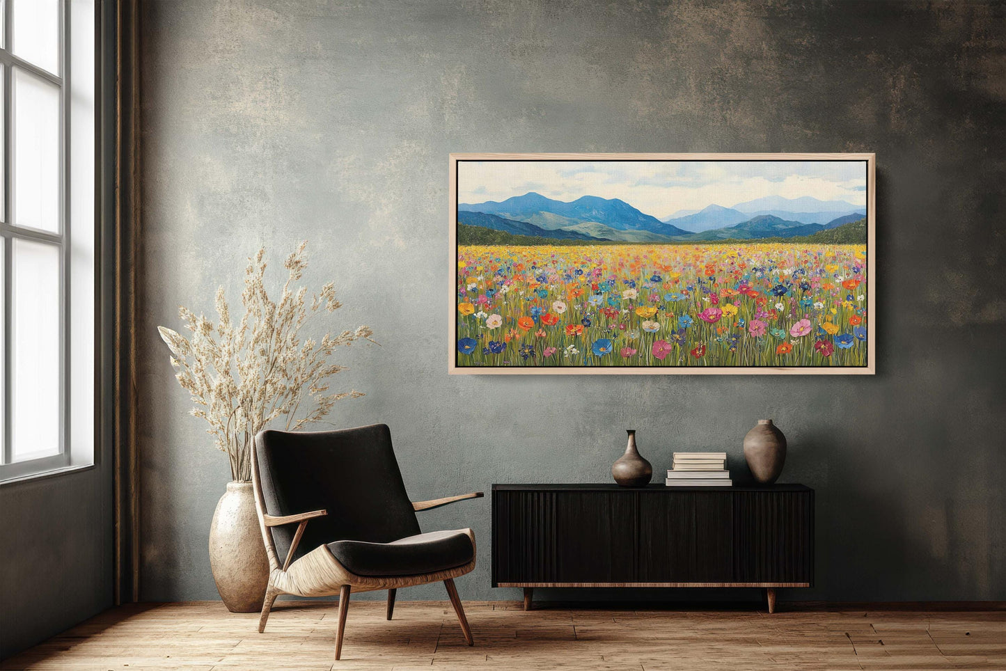 Nature's Peak,  Mountain Wildflowers, Floral Decor, Scenic Landscape