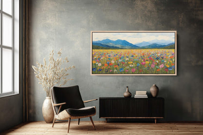 Nature's Peak,  Mountain Wildflowers, Floral Decor, Scenic Landscape