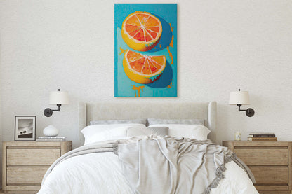 Oranges Painting, Still Life, Contemporary Art, Abstract Art, Dining Room Art, Kitchen Decor, Food Print, Large Print, Ready To Hang