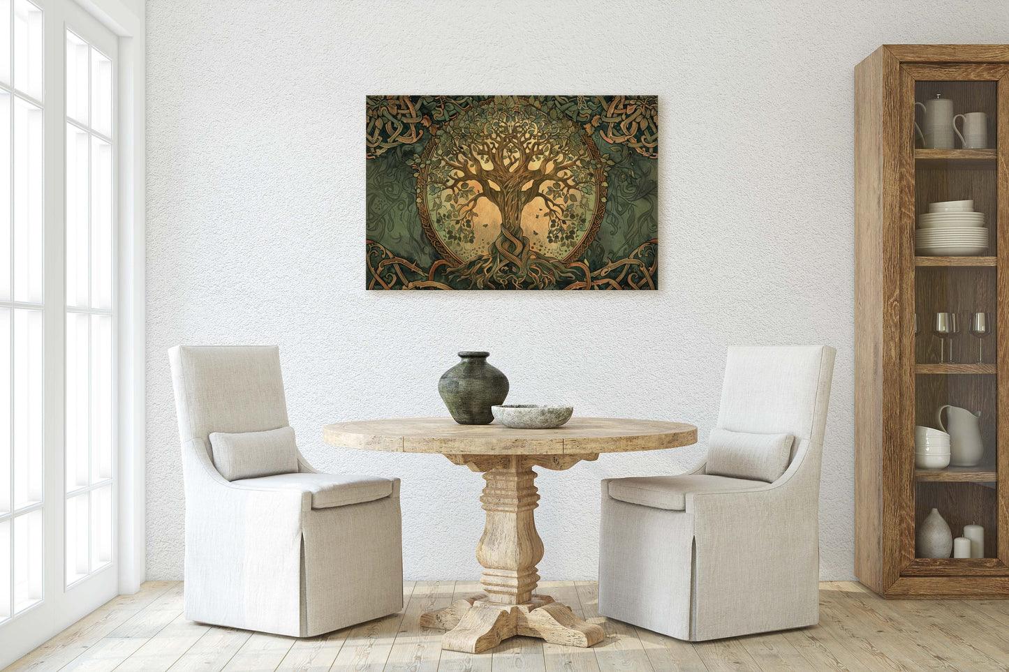 Tree of Life, Celtic Art, Yggdrasil Painting, Norse Mythology, Symbolic Artwork, Nature Decor, Abstract Nature, Large Print