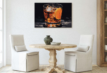 Old Fashioned, Bar Decor, Restaurant art, Kitchen Decor, Dining Room Art, Whiskey, Cocktail Print