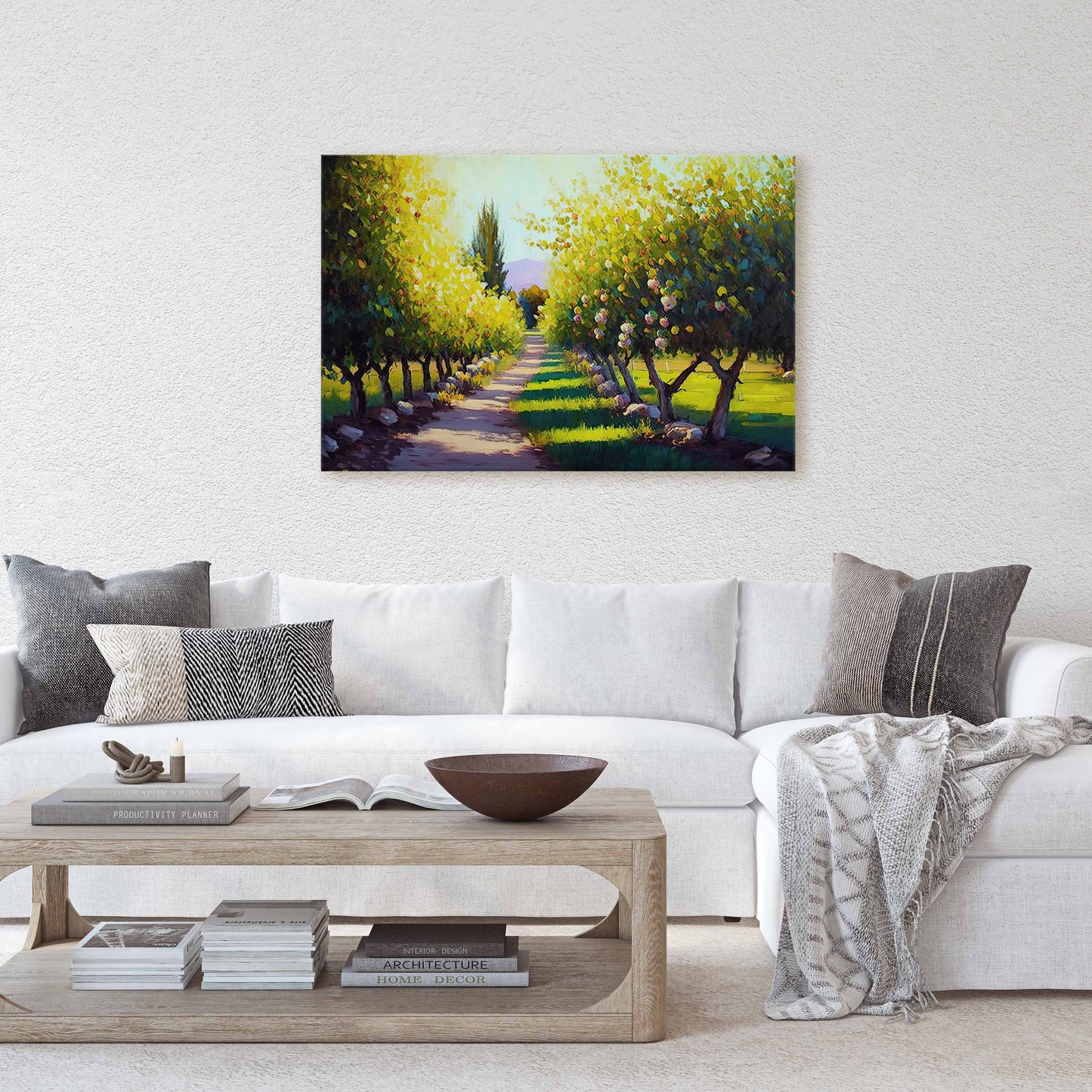 Apple Orchard Canvas Art Ready To Hang Large Print
