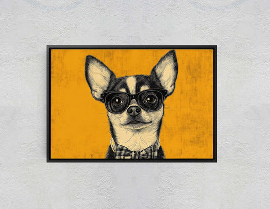 Hipster Chihuahua, Pop Art, Modern Decor, Street Art, Animal Art, Unique Art, Kids Room, Boys Room, Girls Room