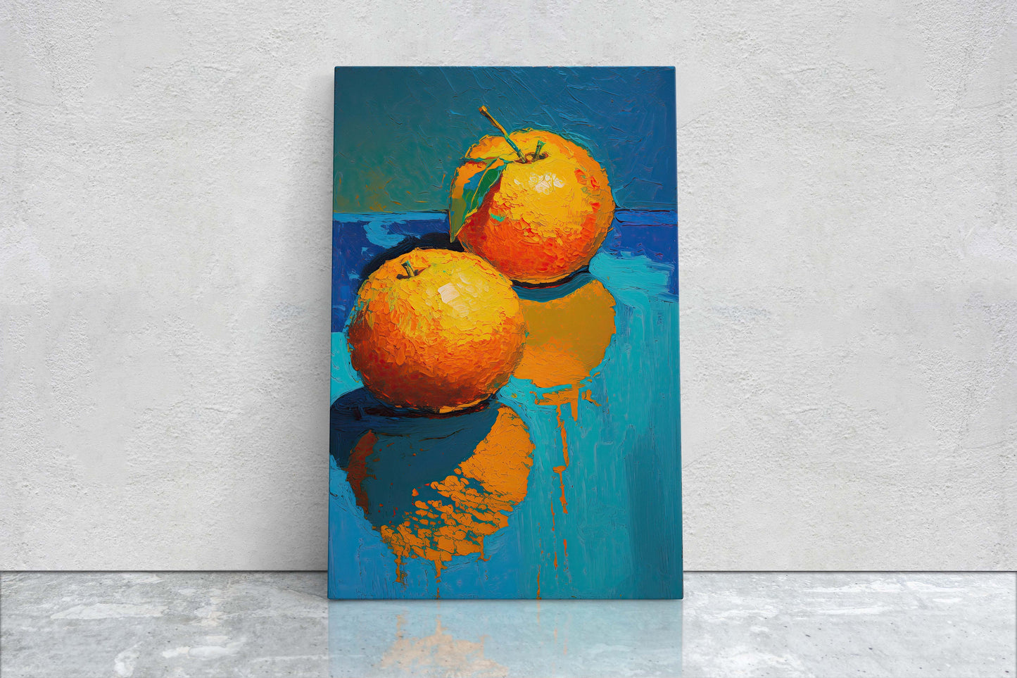 Oranges Painting, Still Life, Contemporary, Modern Decor, Food Decor, Kitchen Art, Dining room, Ready to Hang, Large Print, Traditional