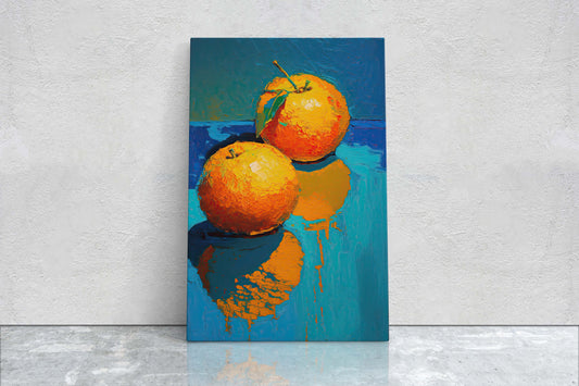 Oranges Painting, Still Life, Contemporary, Modern Decor, Food Decor, Kitchen Art, Dining room, Ready to Hang, Large Print, Traditional