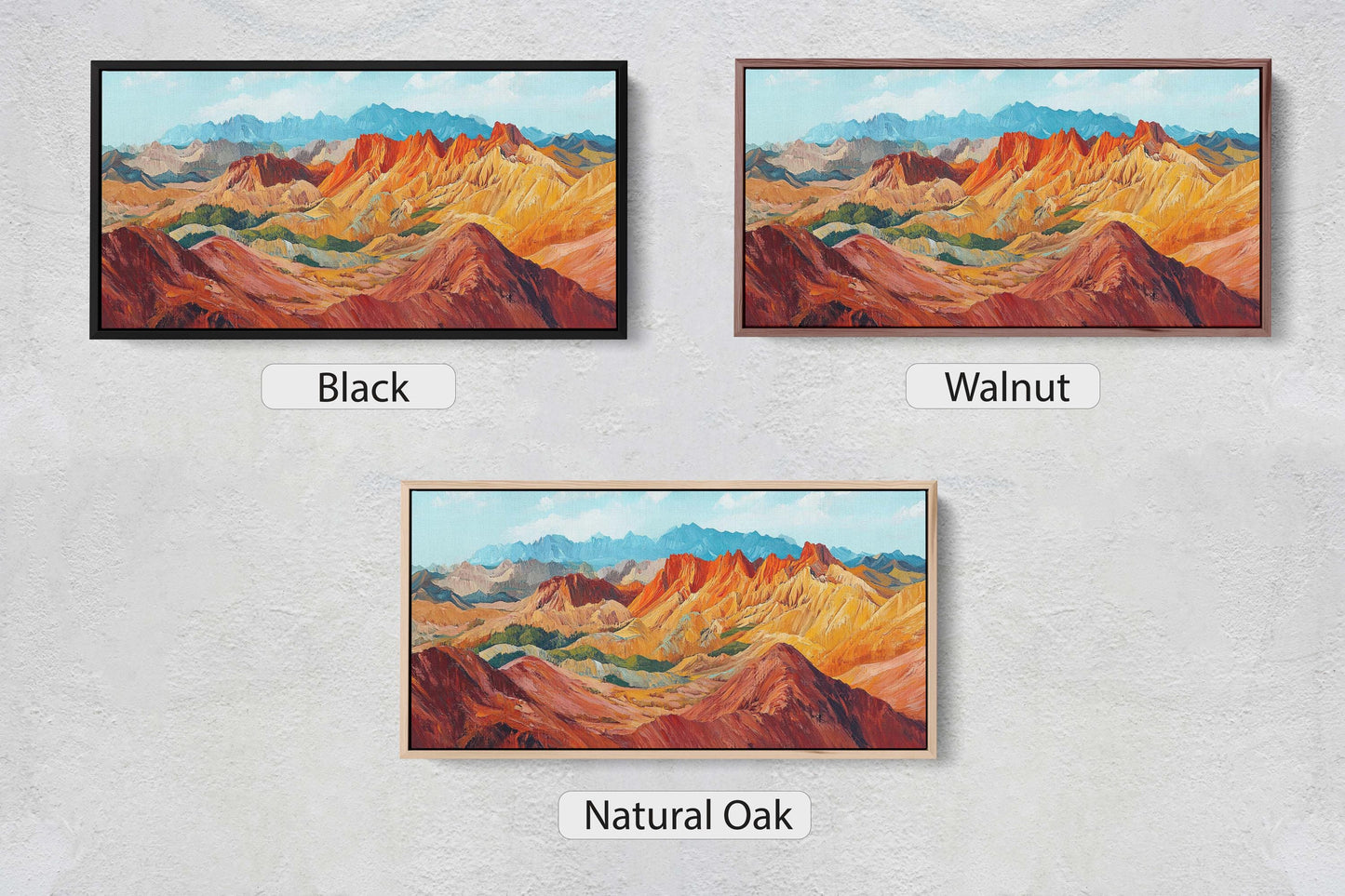 Canyon Art, Warm Tones, Mountain Landscape, Nature Painting
