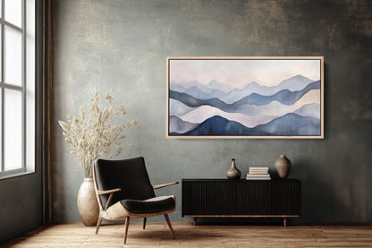Abstract Mountains, Minimalist Nature, Scenic Decor, Contemporary Art