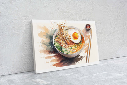 Ramen Watercolor, Japanese Food, Restaurant Art, Asian Cuisine, Dining Room, Kitchen Decor, Food Art, Ramen
