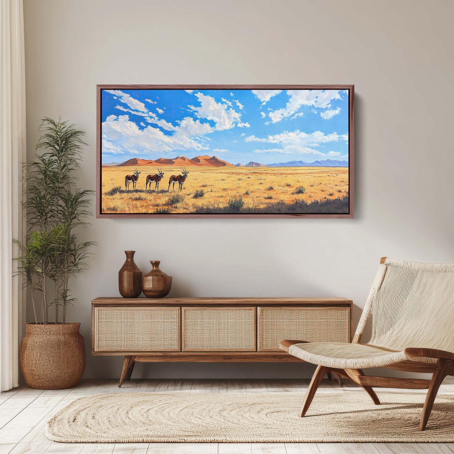 Namib Naukluft, Namib Desert Art, Desert Painting, Gemsbok Antelope