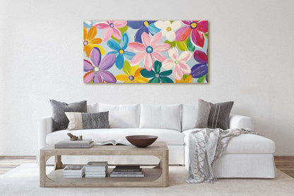 Painted Flowers, Wildflower Print, Scenic Painting Decor