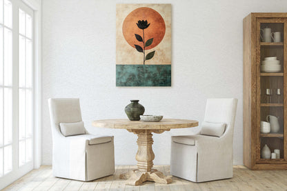 Terracotta Rose, Flower Decor, Earth Tones, Boho Minimalist