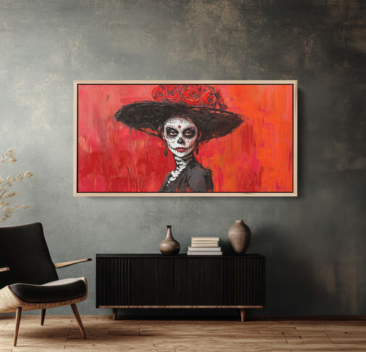 Day of the Dead, Mexican Art, Skeleton, Maximalist Print