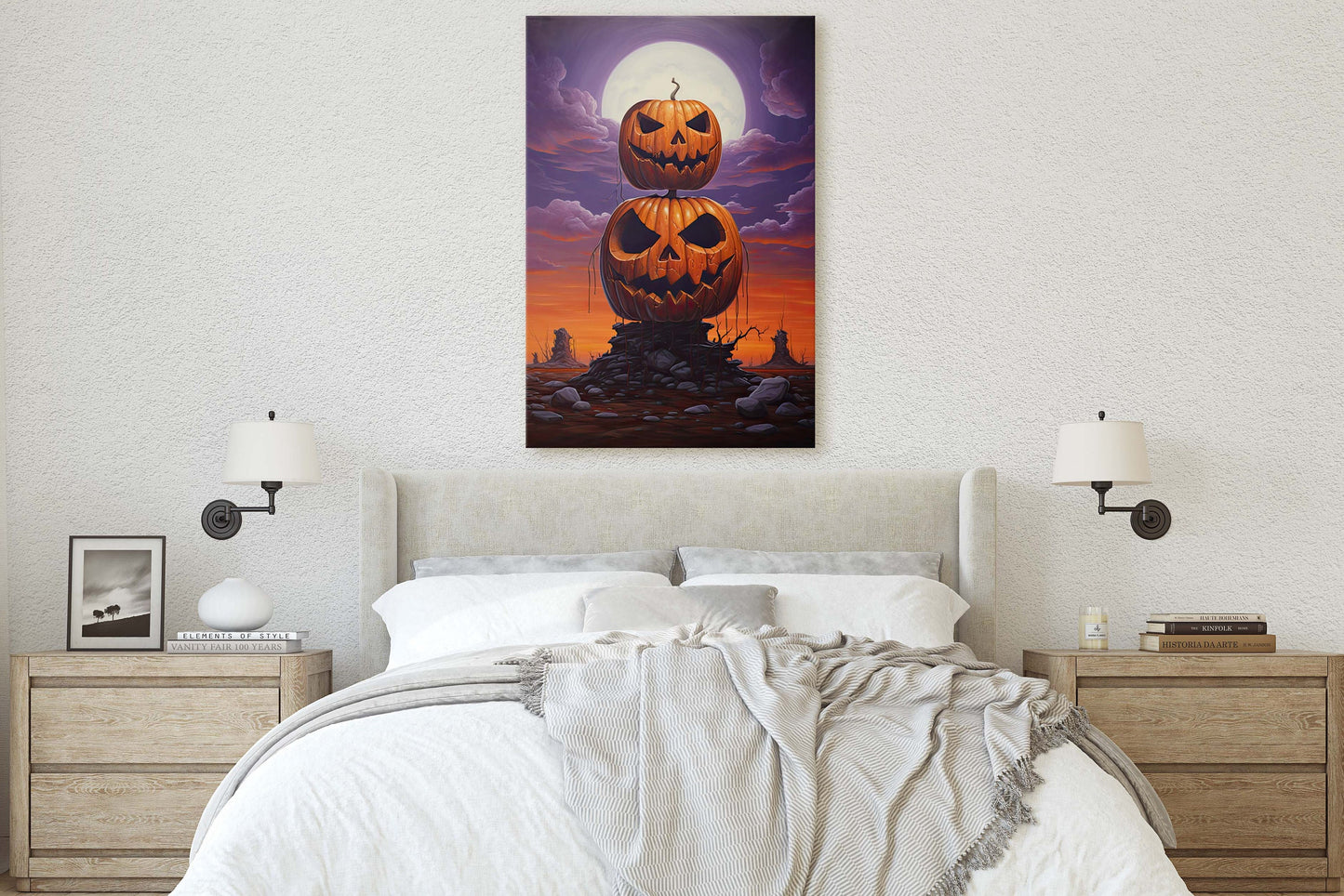 Jack-O-Lantern, Halloween Print, Spooky Fun, Moon Halloween, Creepy Crypt, Halloween Cemetery, Kid Friendly Scary, Pumpkin Patch