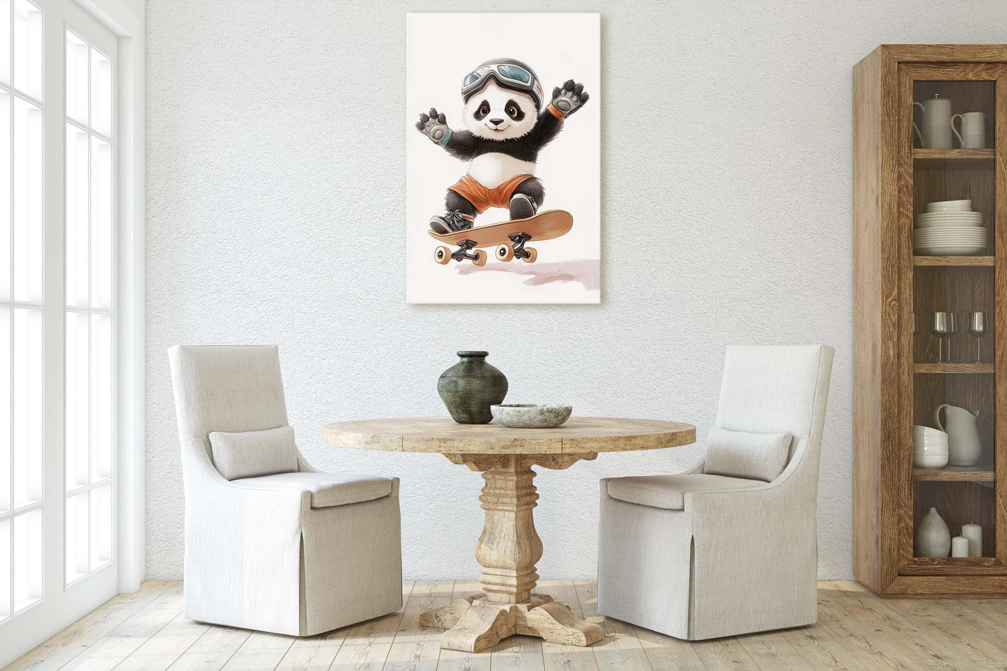 Panda Skateboard, Kids Room, Boys Room, Girls Room, Play Room
