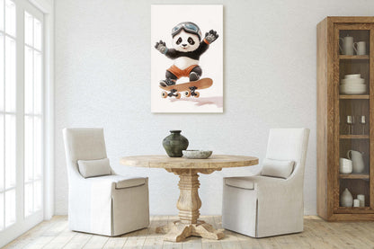 Panda Skateboard, Kids Room, Boys Room, Girls Room, Play Room