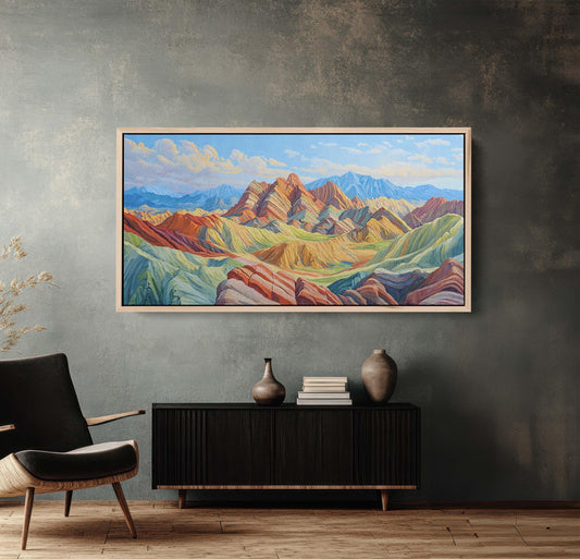 Danxia Landforms, Nature Landscape, Mountain Painting