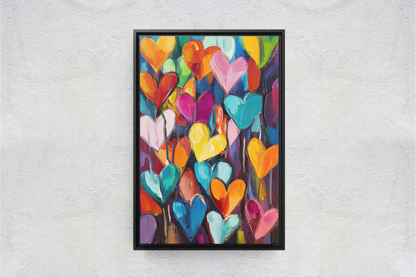 Hearts Unbound, Colorful Hearts, Pop Art, Graffiti Print