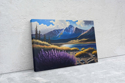 Mount Elbert Colorado, Mountain Landscape, Canvas Art Print, Ready to Hang, Evergreen, Landscape Painting, Continental Divide