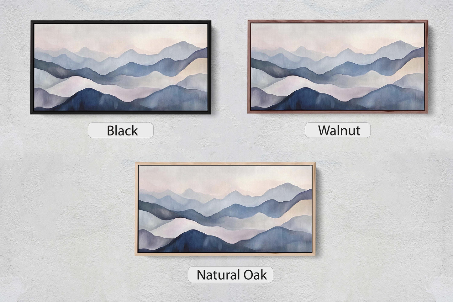 Abstract Mountains, Minimalist Nature, Scenic Decor, Contemporary Art