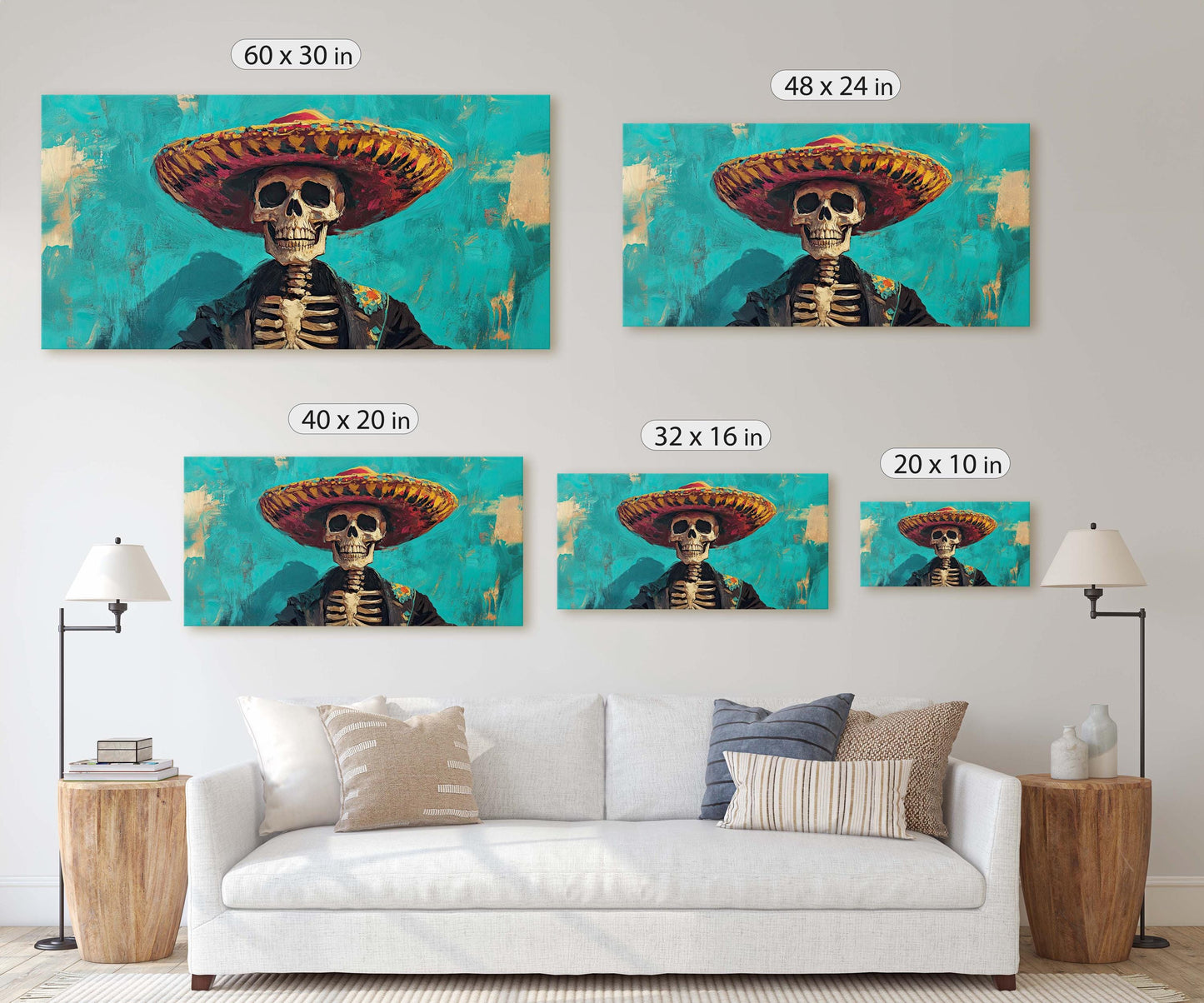 Skeleton Day of the Dead, Calavera, Dia De Los Muertos, Blue Green