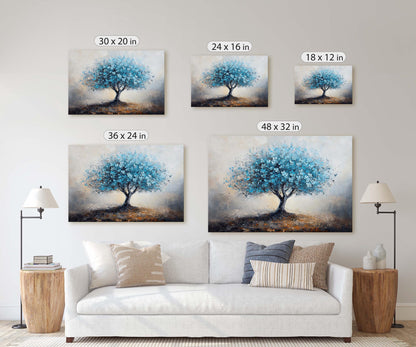 Blue Japanese Blossom, Cherry Blossom, Maple Blossom, Fantasy Art