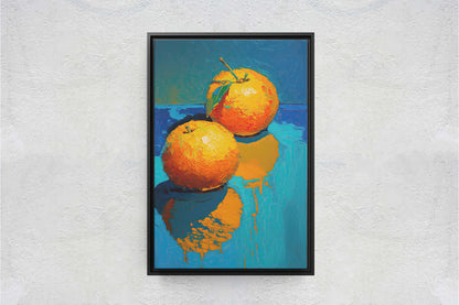 Oranges Painting, Still Life, Contemporary, Modern Decor, Food Decor, Kitchen Art, Dining room, Ready to Hang, Large Print, Traditional