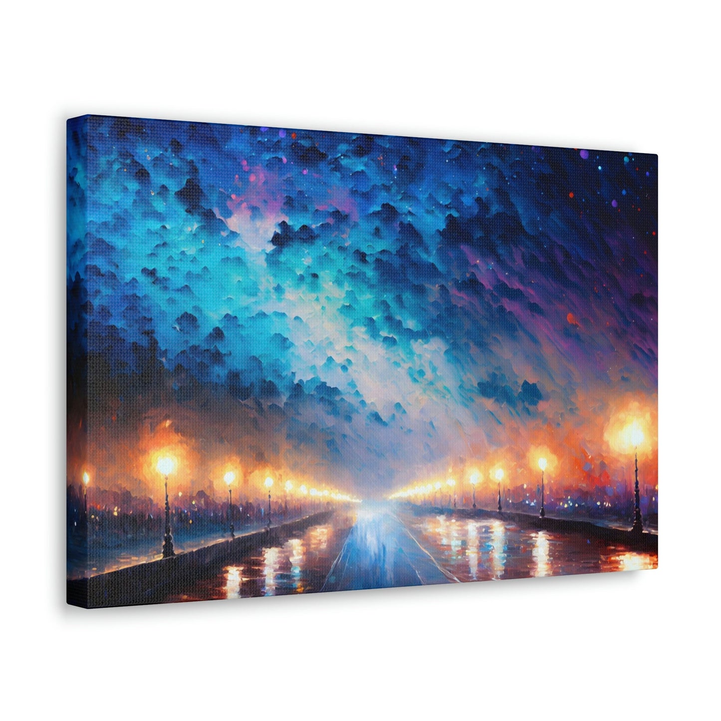 City Starry Night Canvas Art Ready To Hang