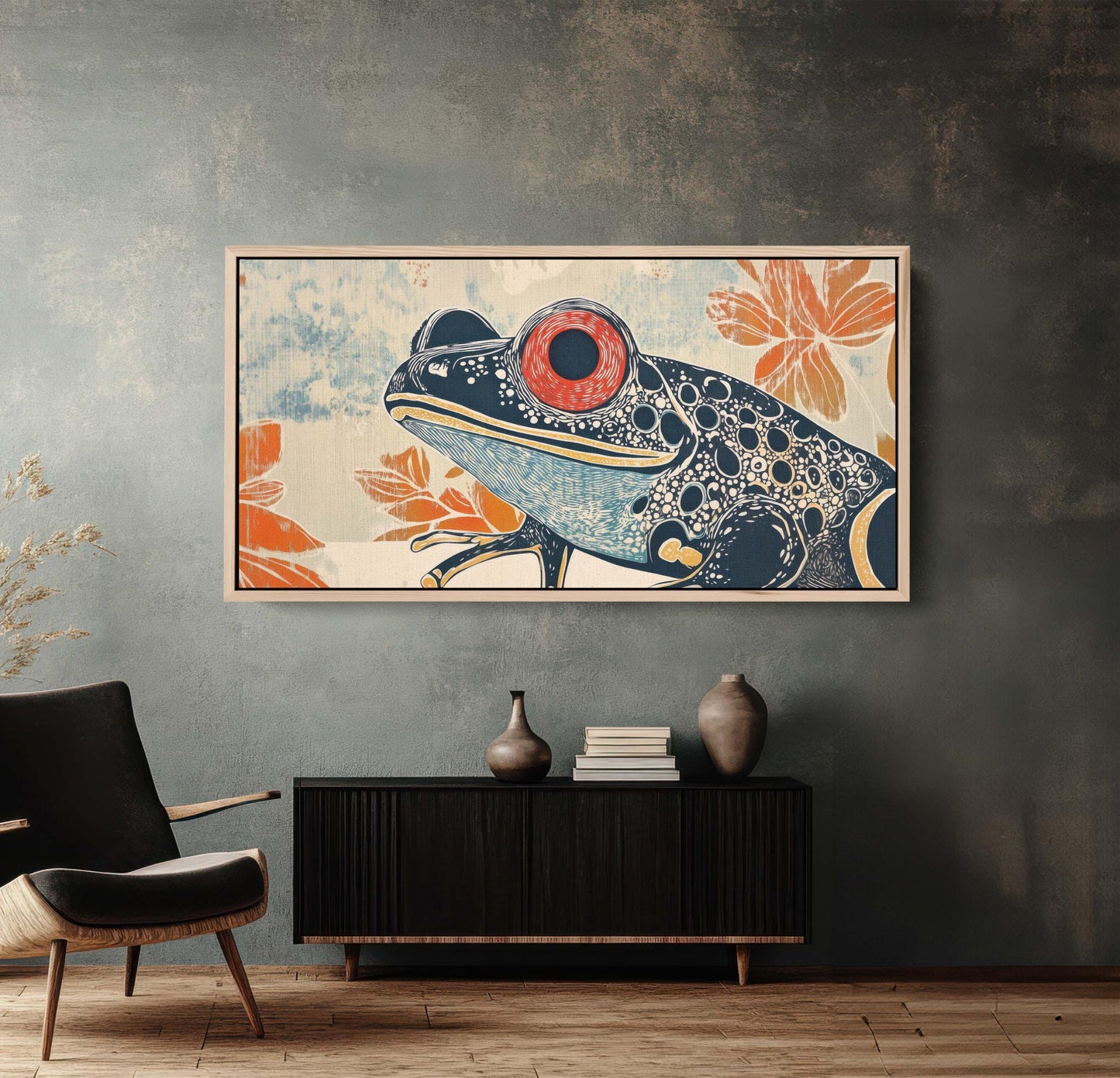 Abstract Frog Art, Scandinavian Print, Contemporary Art