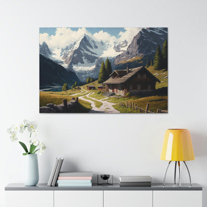 Swiss Alps Canvas Art Ready To Hang