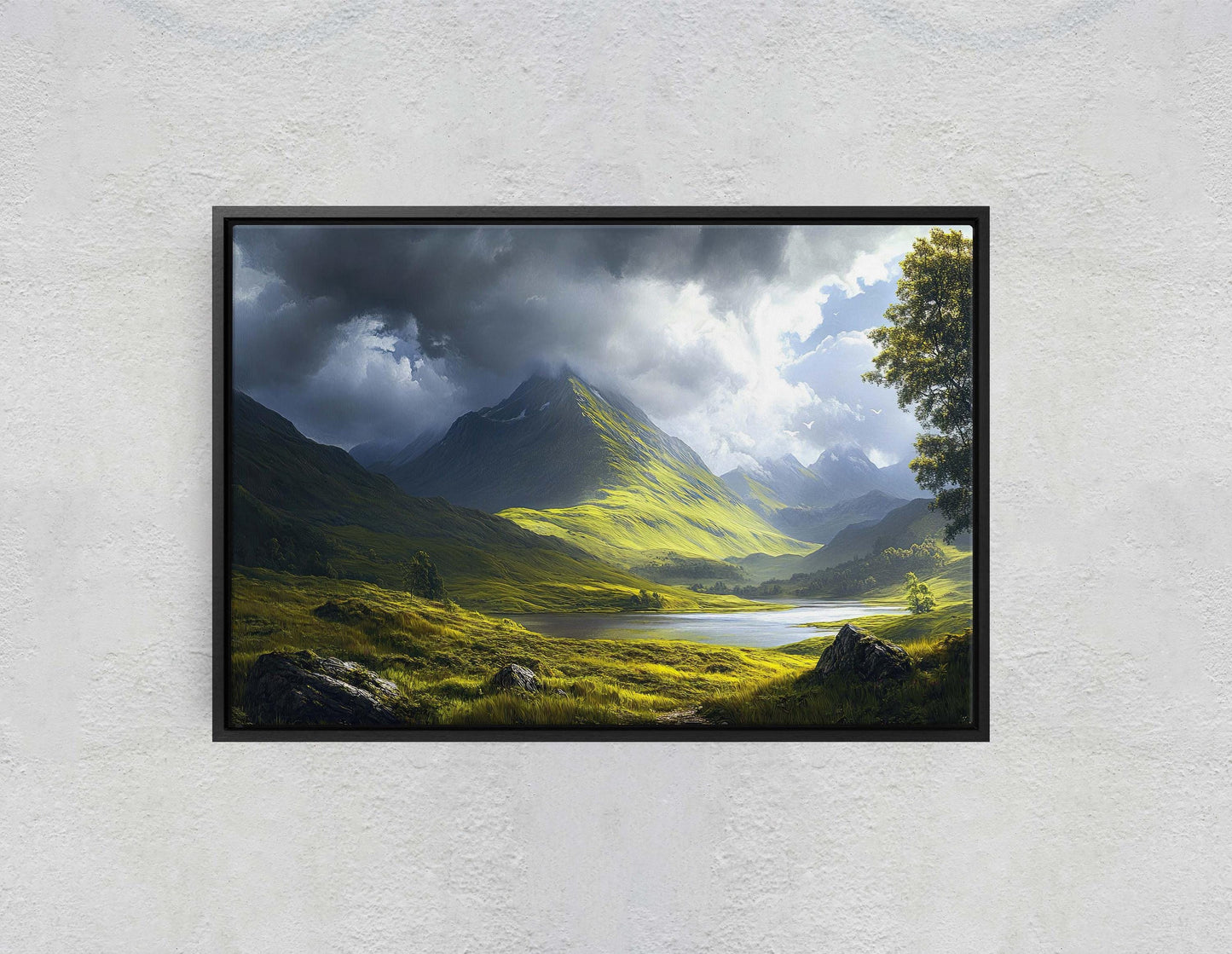 Celtic Highlands, Scottish Highland, Mountain Valley, Valley Painting, Light After Storm