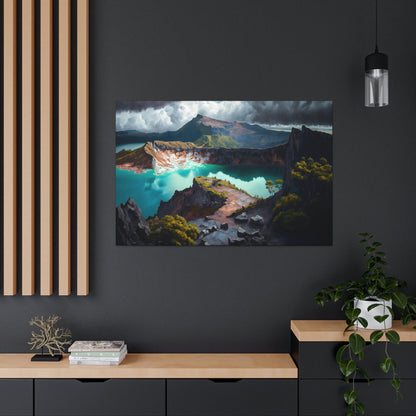 Mount Kelimutu lakes Canvas Art