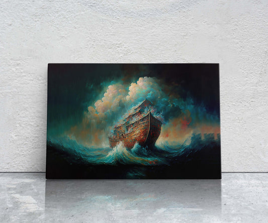 Noahs Ark Canvas Art Ready To Hang | Oil Painting | Expressionism