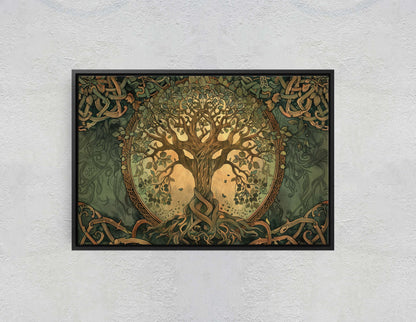 Tree of Life, Celtic Art, Yggdrasil Painting, Norse Mythology, Symbolic Artwork, Nature Decor, Abstract Nature, Large Print