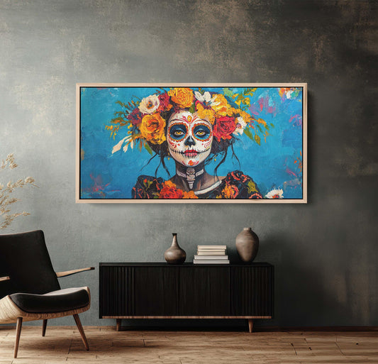 Day of the Dead, Mexican Art, Skeleton, Maximalist Print