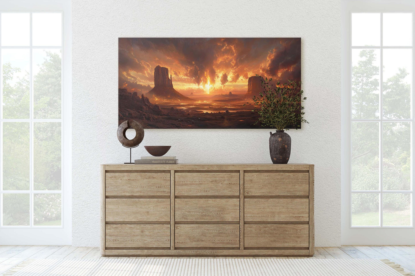 Monument Valley Art, Dramatic Desert, Sunset Desert Art