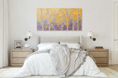 Impressionist Fall, Aspen Trees, Canvas Print, Abstract Art