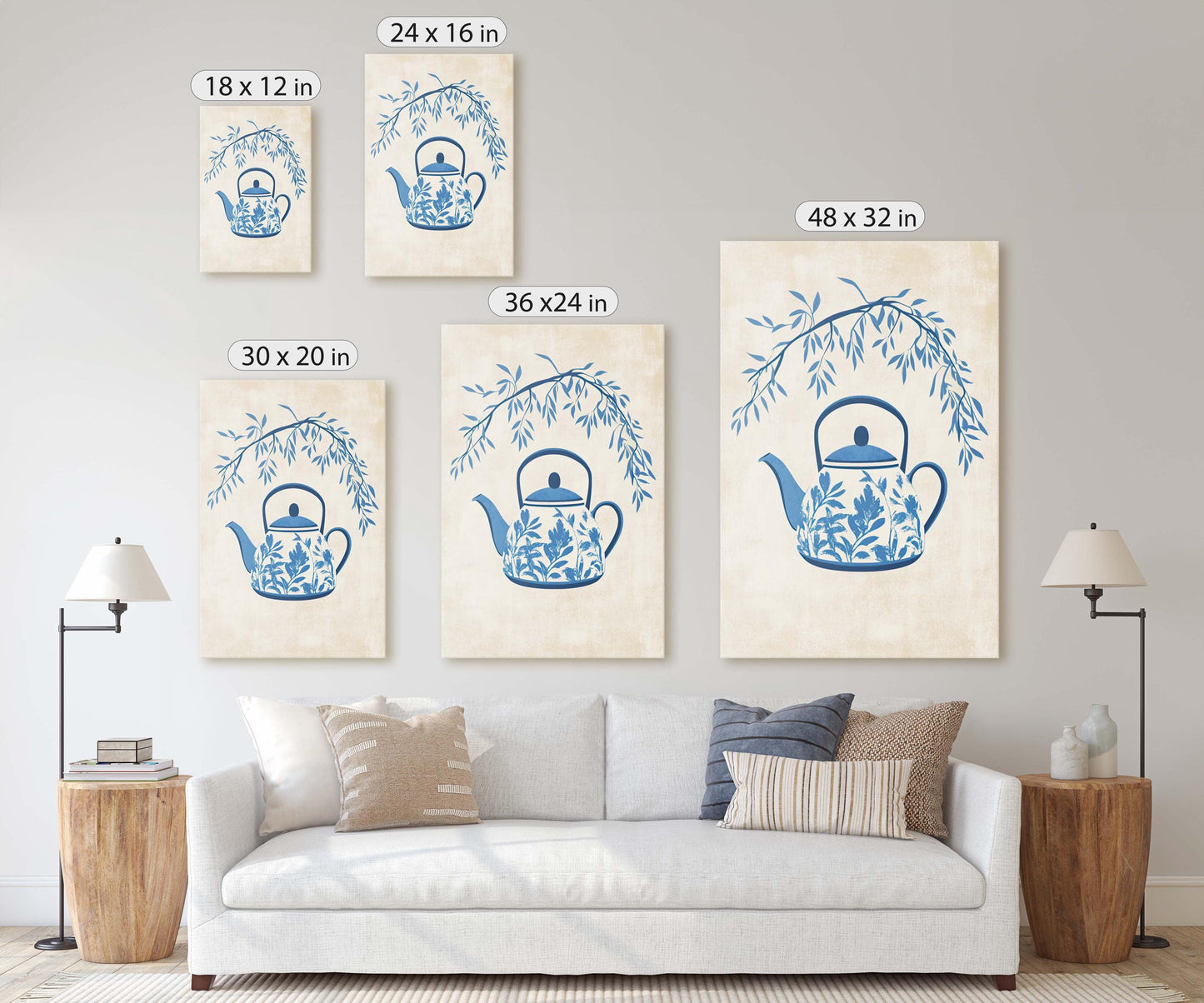 China Teapot, Willow Pattern Art, Japanese Teapot, Asian Decor