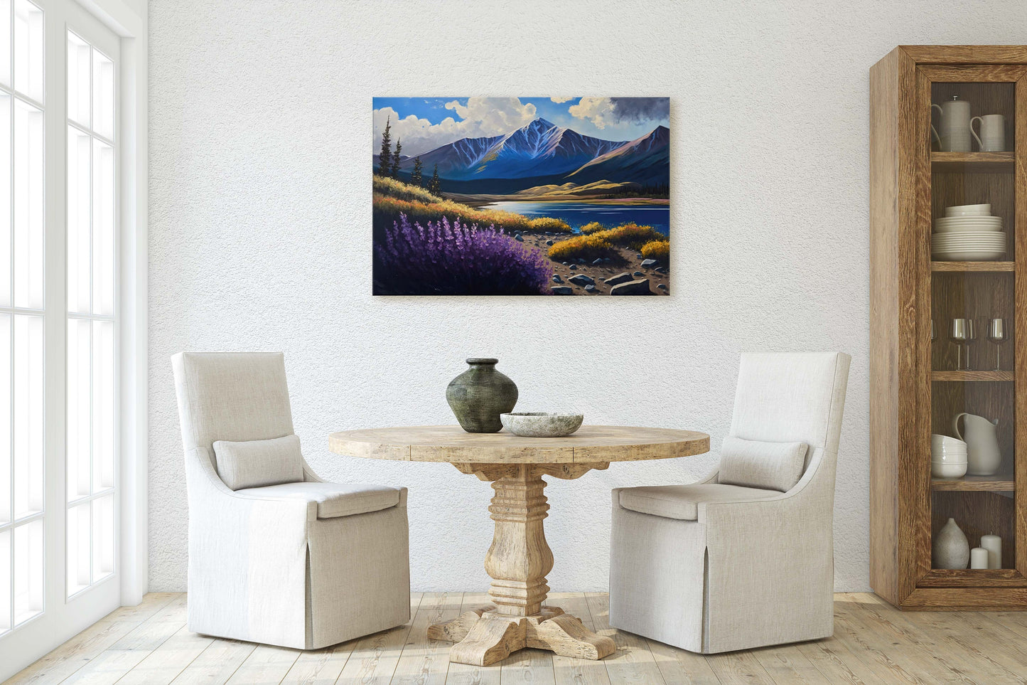 Mount Elbert Colorado, Mountain Landscape, Canvas Art Print, Ready to Hang, Evergreen, Landscape Painting, Continental Divide